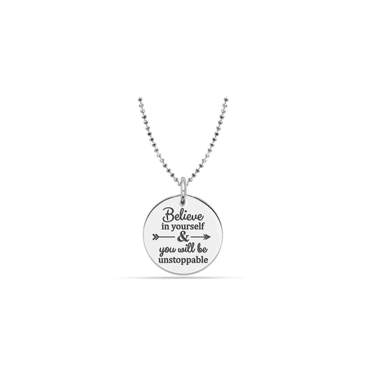 Collar de Mujer 'Cree en Ti Misma' en Plata de Ley 925 BICLL047 - Image 2
