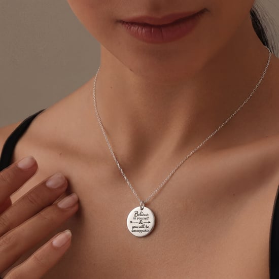 Collar de Mujer 'Cree en Ti Misma' en Plata de Ley 925 BICLL047 - Image 3