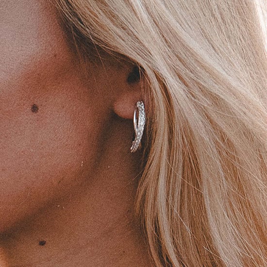 Pendientes de aro cruzado para mujer en plata de ley 925 BIPE026 - Image 3