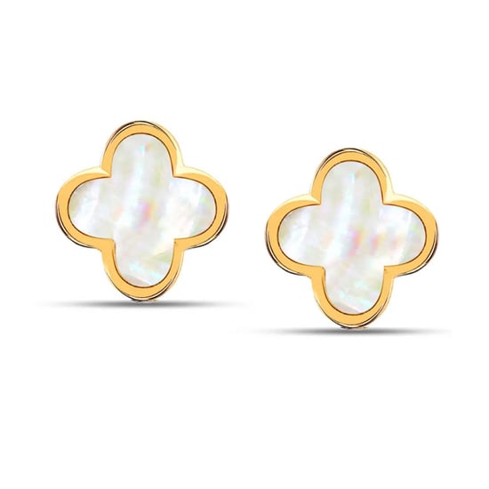 Pendientes de trébol para mujer bañados en oro BIPE001 - Image 1