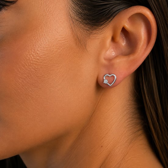 Pendientes de Corazón para Mujer en Plata de Ley 925 con Circonitas BIPE079 - Image 2