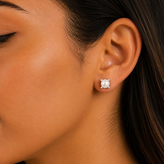 Pendientes Ligeros Serenos para Mujer de Plata Esterlina 925 con Circonitas BIPE057 - Image 3