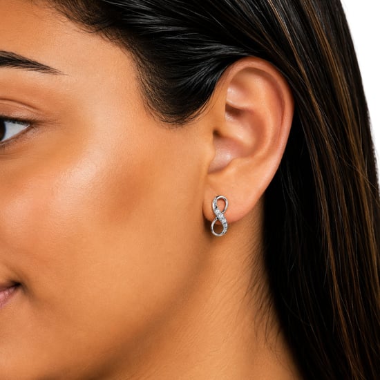 Pendientes Infinito para Mujer con Brillos BIPE060 - Image 2