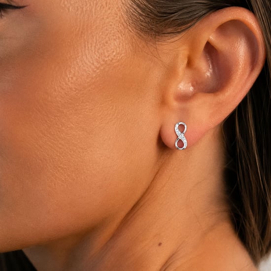 Pendientes Infinito para Mujer con Brillos BIPE060 - Image 3