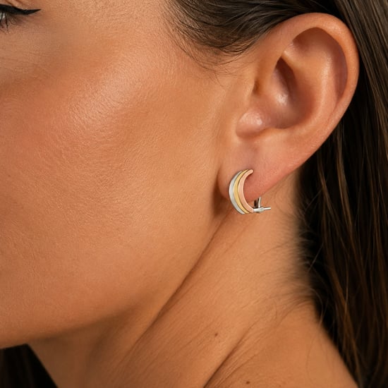 Pendientes Tricolores para Mujer en Plata de Ley 925 BIPE052 - Image 2