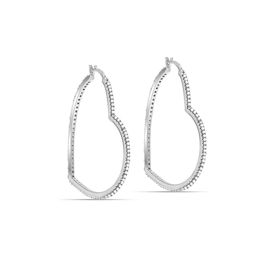 Pendientes Corazón de Luz para Mujer en Plata de Ley 925 con Circonitas BIPE085 - Image 1