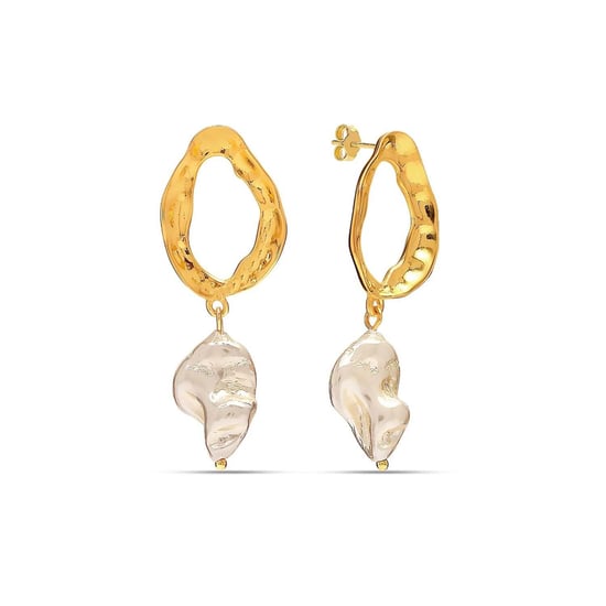 Pendientes Colgantes de Perlas Barrocas para Mujer en Plata de Ley 925 BIPE067 - Image 1