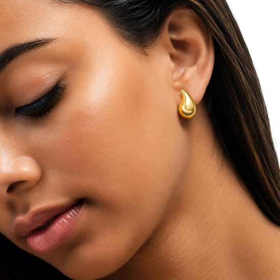 Pendientes Mini Colgantes para Mujeres Baño de Oro BIPE056 - Image 3