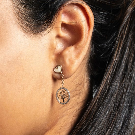 Pendientes Colgantes Árbol de la Vida para Mujer 925 Plata de Ley BIPE021 - Image 2