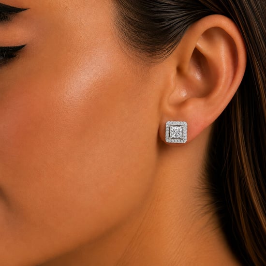 Pendientes de Brillo Real para Mujer en Plata Esterlina 925 con Circón Cubico - Image 2