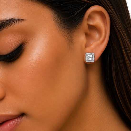 Pendientes de Brillo Real para Mujer en Plata Esterlina 925 con Circón Cubico - Image 3