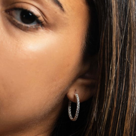 Pendientes de Aro para Mujer con Circonita Cubica, Plata de Ley 925 BIPE028 - Image 2