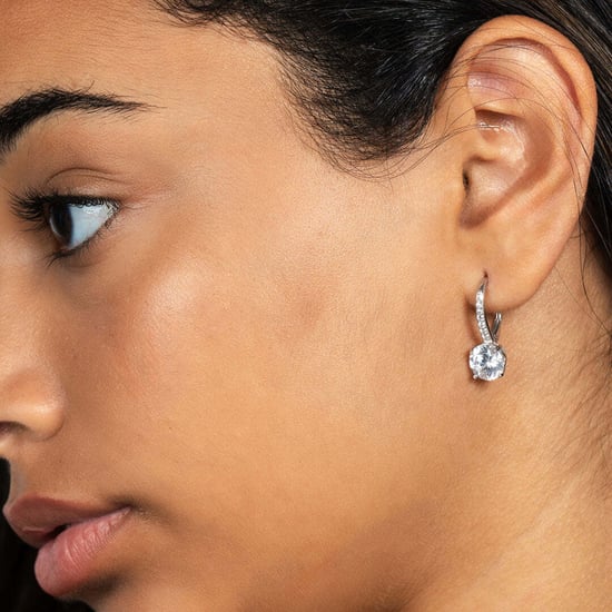 Pendientes de Aro para Mujer con Circón, Plata de Ley 925 BIPE019 - Image 2