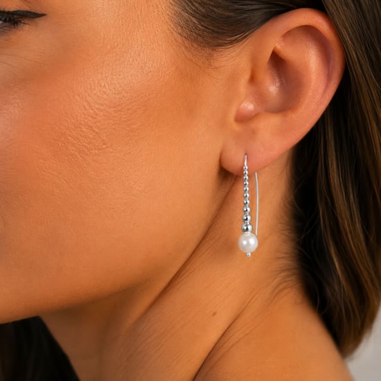 Pendientes de Sirena para Mujeres, Baño de Oro, Plata de Ley 925 BIPE044 - Image 3