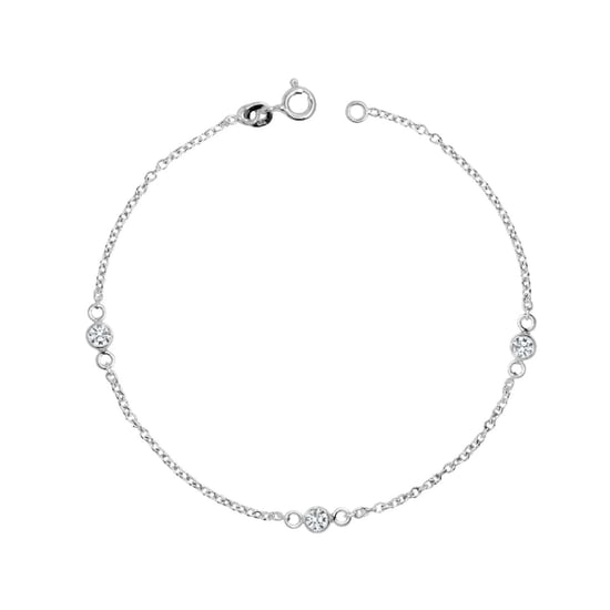 Pulsera de mujer con circonitas cúbicas en plata esterlina 925 BIPU009 - Image 1