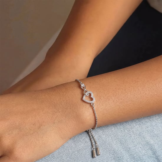 Pulsera Infinito Corazón para Mujeres con Circonita Cúbica en Plata de Ley 925 BIPU020 - Image 3
