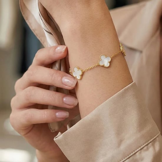 Pulsera de Mujer Trébol de Madreperla Oro Plata de Ley 925 BIPU024 - Image 2