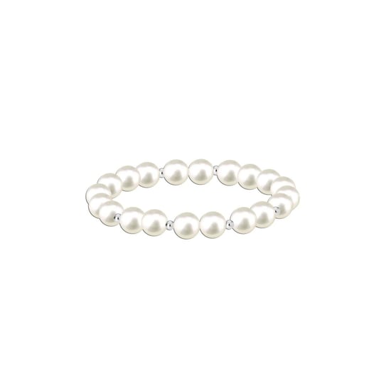 Pulsera elástica de perlas para mujer en plata esterlina 925 BIPU014 - Image 4