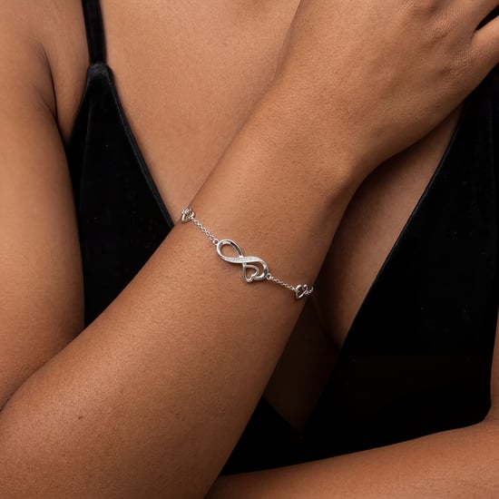 Pulsera Infinito Corazón para Mujer en Plata de Ley 925 BIPU015 - Image 2