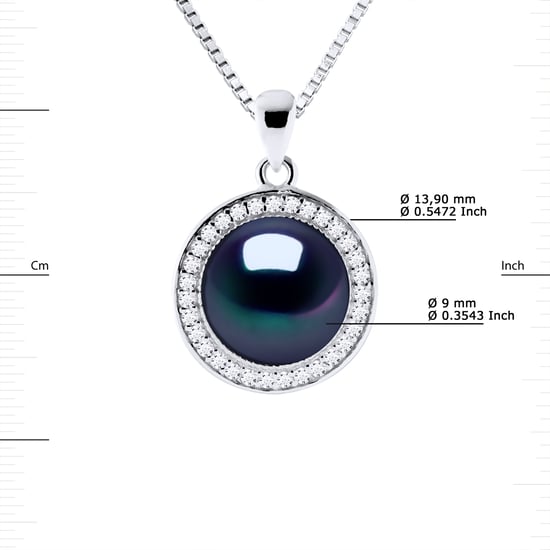 Sol Collar de agua dulce Pearl White 9-10 mm 925 - Image 3