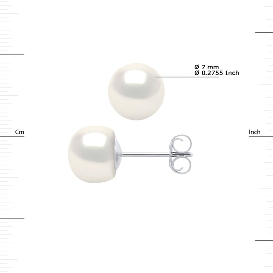 Pendientes Pearl Freshwater 6-7 mm Negro 925 - Image 3