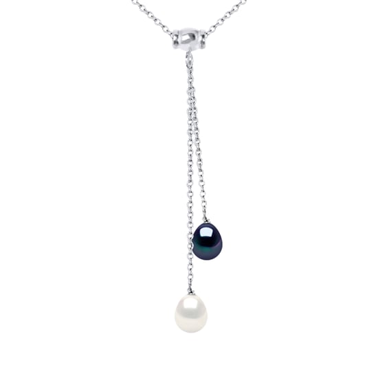 Collar de perlas de agua dulce 8-9 mm Cadena redonda de cadena redonda 925 - Image 1