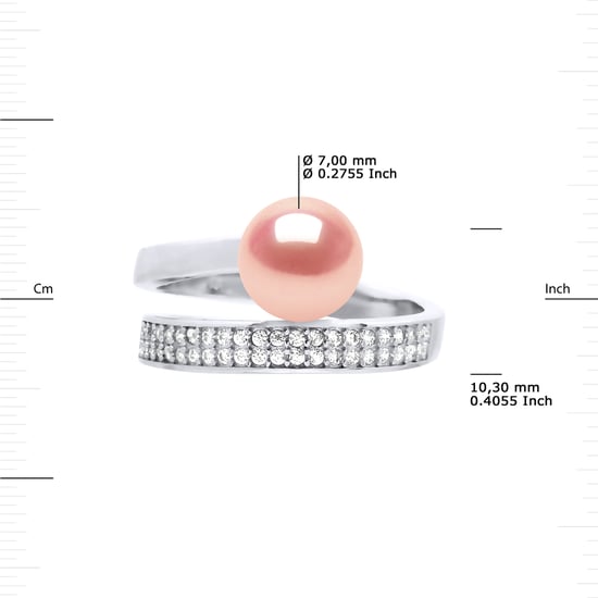 Ring Rush Ajustable Pearl de agua dulce Ronda 7-8 mm Joyería de oro 925 - Image 3