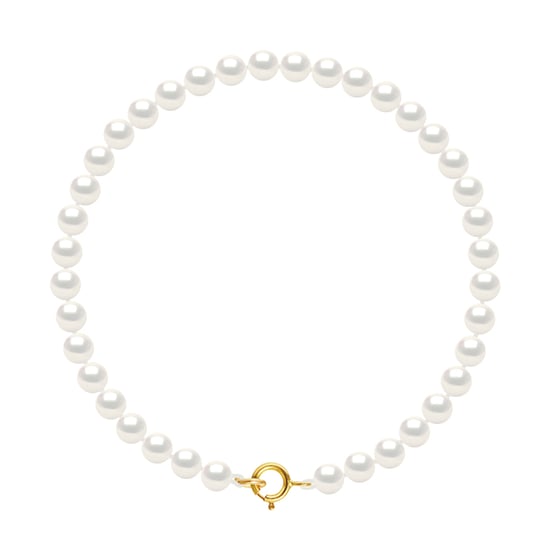 Perrelete de agua Pearas dulces 4-5 mm de oro amarillo blanco 18 quilates - Image 1