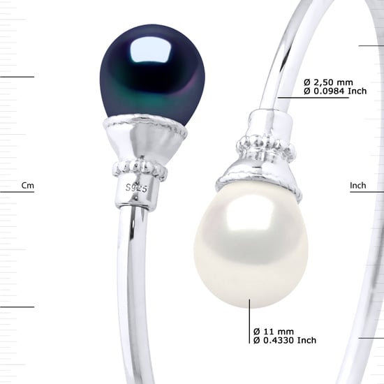 USTED Y ME PROLACELA DE AGUA AGUTA Pearl White and Black 11-12 mm 925 - Image 3
