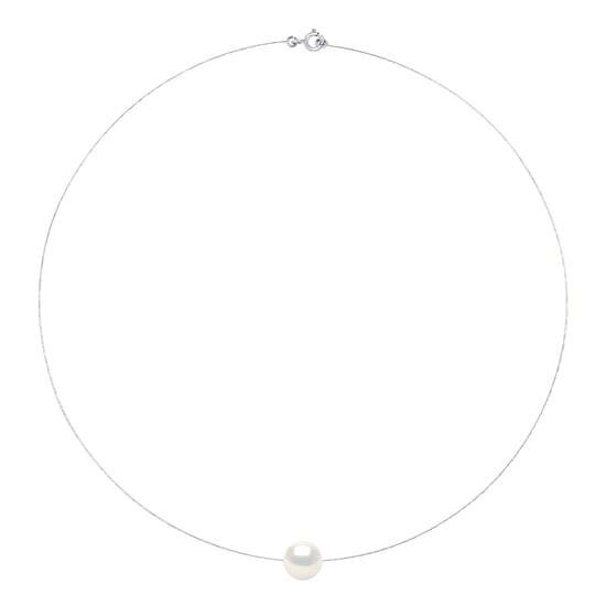 Collar de cable Pearl Cultured Pearl Freshwater redondo negro y amarillo oro 10-11 mm - Image 1
