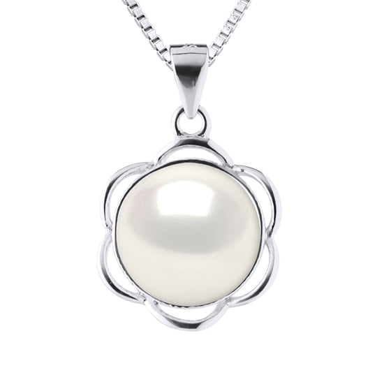 Collar de pétalo Pearl de agua dulce 9-10 mm Negro 925 - Image 1