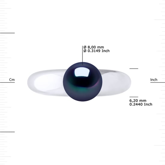 Ring Rush Dured Water Pearl Ronda 8-9 mm White 925 - Image 3