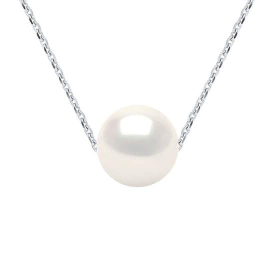 Collar de perlas de agua dulce de 8-9 mm Cadena negra redonda Convict 925 - Image 1