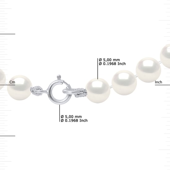Collar Pearl de agua dulce Rango Negro 5-6 mm Curo 925 - Image 3