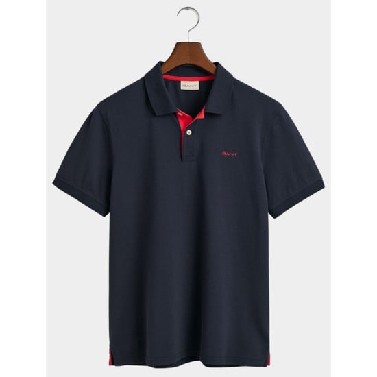 Gant Regular Fit Contrast Pique Rugger Polo Azul - Image 4