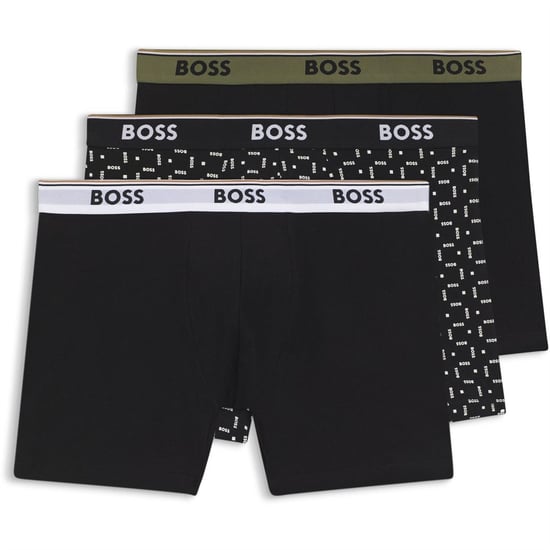 Boxer para Hombre Boss 3p Powe en Negro - Image 1