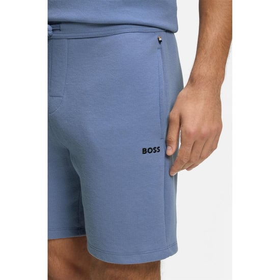 Pantalones Cortos Waffle para Hombre Boss en Azul Claro/Pastel - Image 4