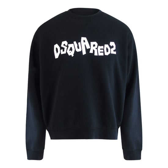 Jersey Negro Con Logo De Marca En Contraste De Dsquared2 - Image 1