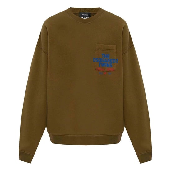 Sudadera Verde Militar Con Logo De Bolsillo De Dsquared2 - Image 1