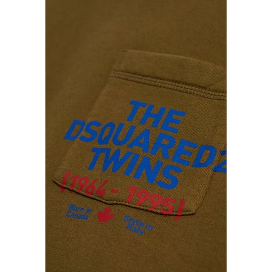 Sudadera Verde Militar Con Logo De Bolsillo De Dsquared2 - Image 4
