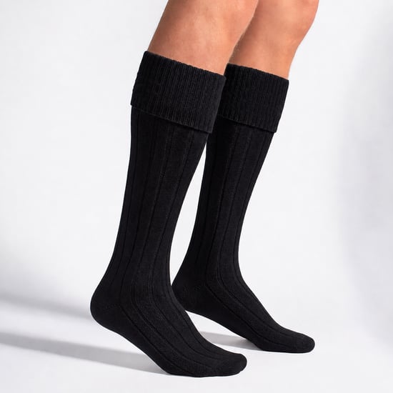 Paquete de 3 Medias de Lana para Hombre | Medias Largas Calentadas con Puño Doblado hasta la Rodilla - Image 5