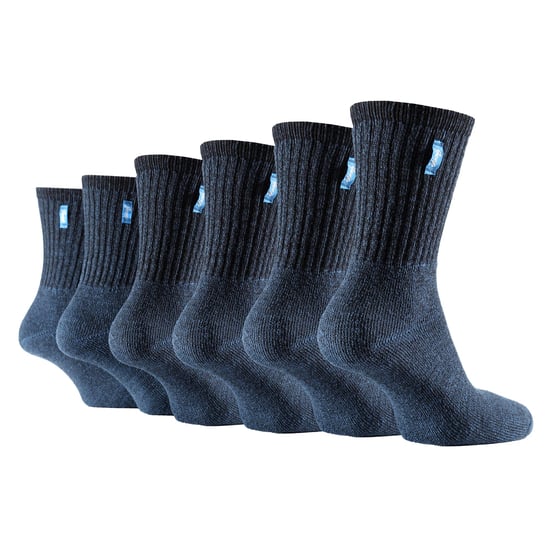 6 Pares de Calcetines de Bota para Dama de Algodón Rico | Calcetines de Senderismo Vintage Transpirables - Image 1