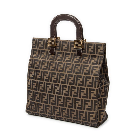 Fendi Vertical Tote en marrón Lienzo - Image 2