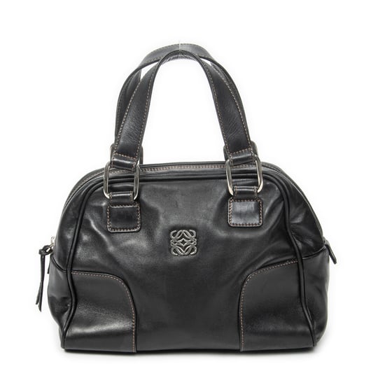 Loewe Vintage Anagram Dome Tote en negro Cuero de ternero - Image 1