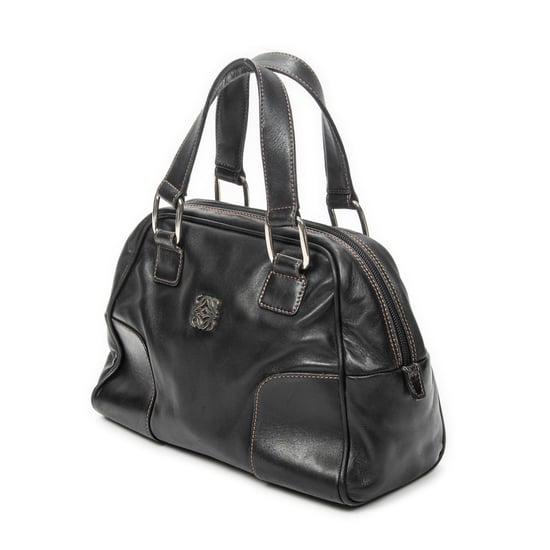 Loewe Vintage Anagram Dome Tote en negro Cuero de ternero - Image 2