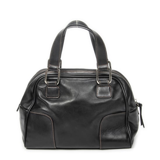 Loewe Vintage Anagram Dome Tote en negro Cuero de ternero - Image 5