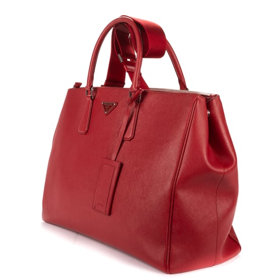 Prada XL Galleria Double Zip Tote XL en  rojo Cuero de ternero - Image 2
