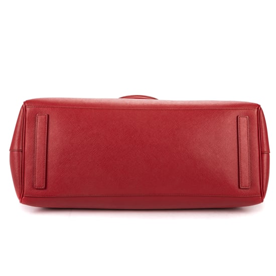 Prada XL Galleria Double Zip Tote XL en  rojo Cuero de ternero - Image 6
