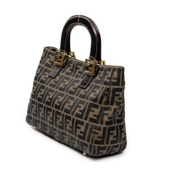 Fendi Small Tote  en  beige Lienzo - Image 2