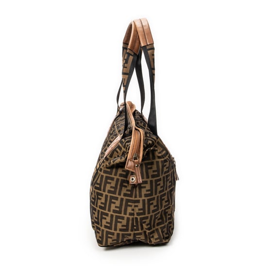 Fendi Medium Zip Tote en beige Lienzo - Image 4